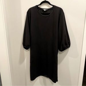 Ponte 3/4 Sleeve Black Dress - Size 2X
